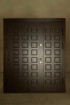 Полуторная дверь с отделкой МДФ 02