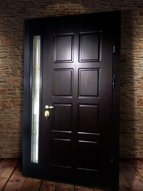 Двери МДФ с боковой вставкой и стеклопакетом