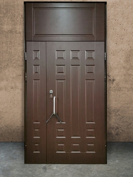 Полуторная дверь с отделкой МДФ 17