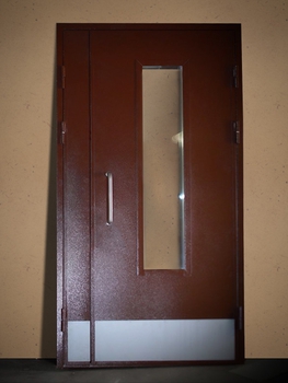 Полуторная дверь с порошковым напылением 86