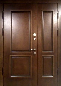 Полуторная дверь с отделкой МДФ 05