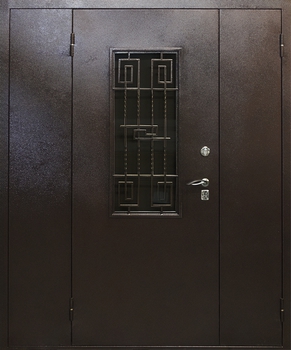 Полуторная дверь с порошковым напылением 188