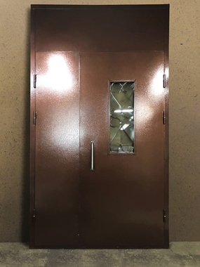 Дверь с фрамугой и стеклом