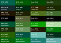 Зеленая серия RAL