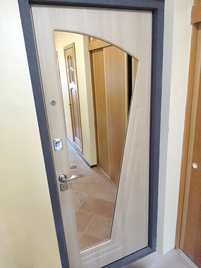 Дверь с фигурным зеркалом