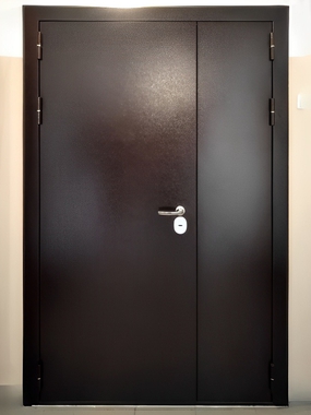 Дверь с коричневой покраской