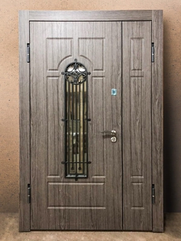 Полуторная дверь с отделкой МДФ 85