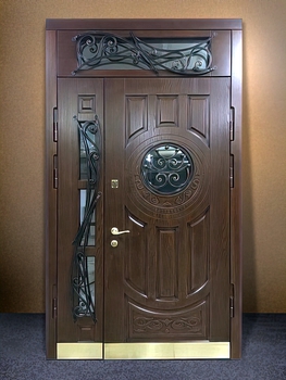 Полуторная дверь с отделкой МДФ 88