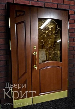 Полуторная дверь с отделкой МДФ 71