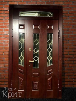 Полуторная дверь с отделкой МДФ 76