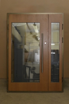Полуторная дверь с отделкой МДФ 83