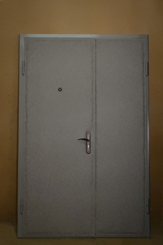 Двупольная дверь с отделкой винилискожей 01