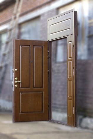 Полуторная дверь с МДФ 18