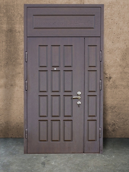 Полуторная дверь с отделкой МДФ 18