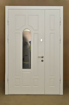 Полуторная дверь с отделкой МДФ 27
