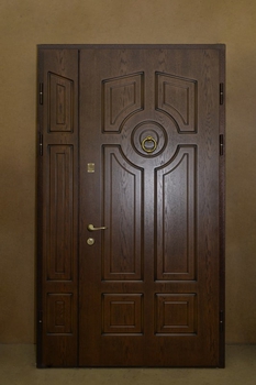 Полуторная дверь с отделкой МДФ 08