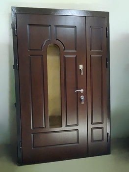 Полуторная дверь с отделкой МДФ 28