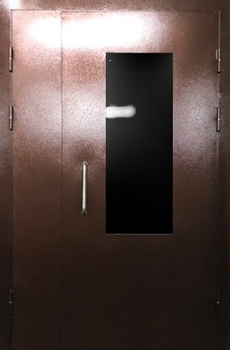 Полуторная дверь с порошковым напылением 82