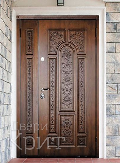 Полуторная дверь с фрезеровкой