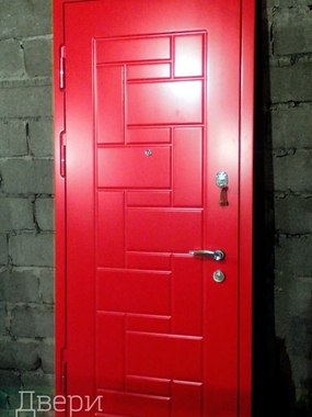 Красная МДФ дверь