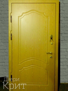 Стальная дверь желтого цвета