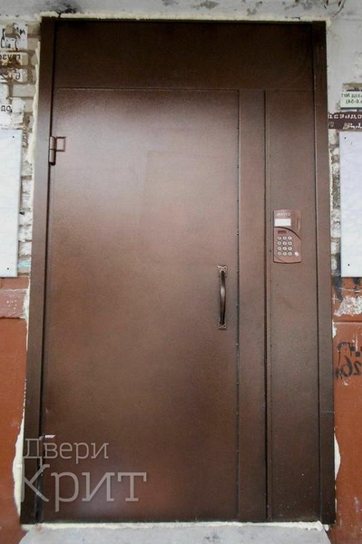 Подъездная дверь с домофоном