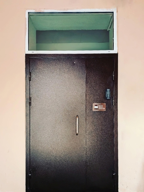 Подъездная дверь с домофоном