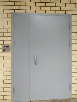 Полуторная дверь с порошковым напылением 132
