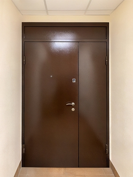 Полуторная дверь с порошковым напылением 165