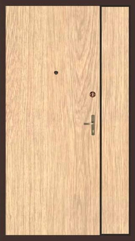 Однопольная дверь с отделкой ламинатом 05