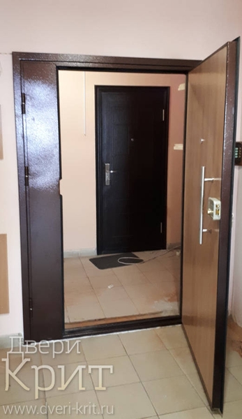 Тамбурная дверь в открытом виде