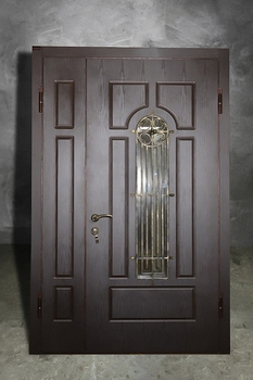 Полуторная дверь с отделкой МДФ 23